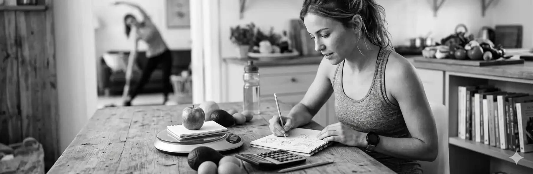 Athlete calculating caloric needs for training