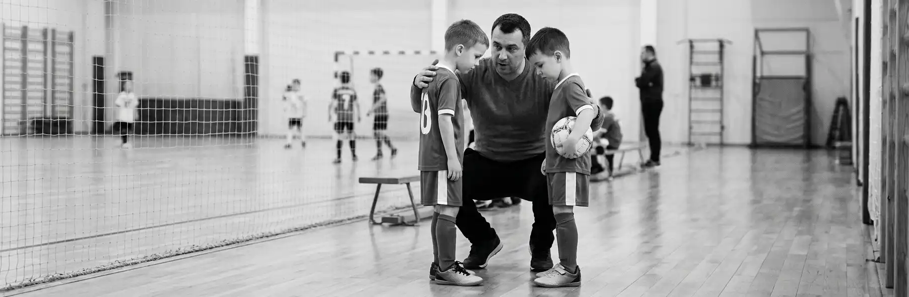 Young futsal player training in a different tactical position than usual