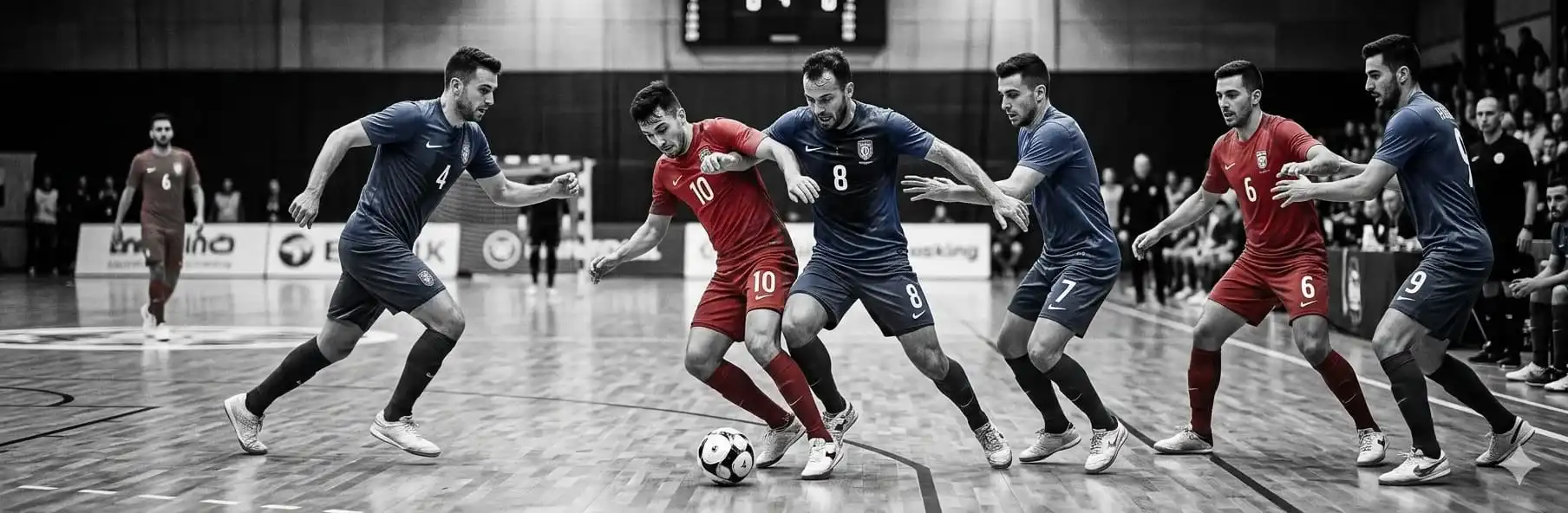 Futsal players executing counter-press after losing the ball