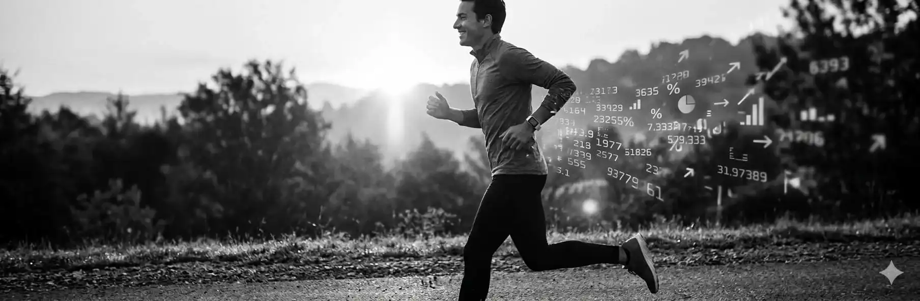 Athlete analysing training data as a source of motivation