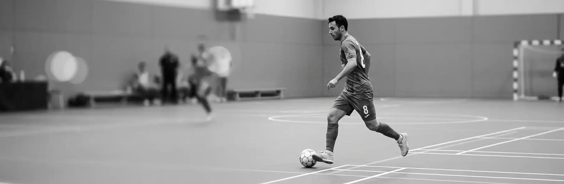 Shot zone heatmap from a futsal match